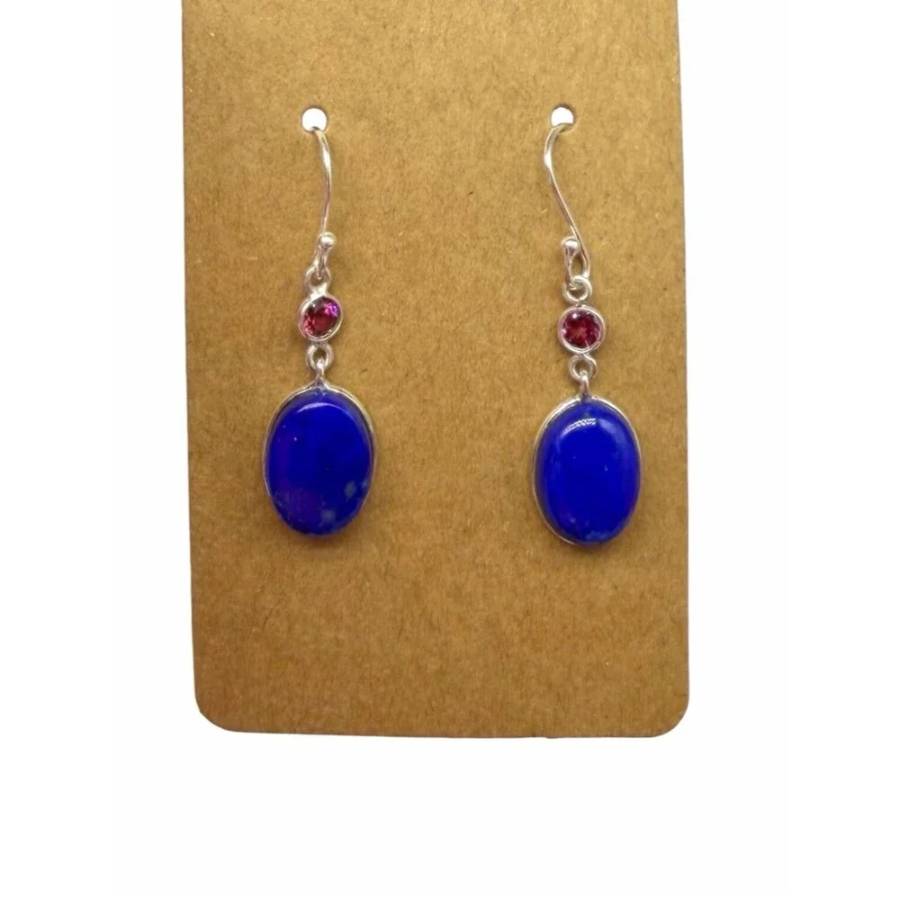 925 Sterling Silver genuine lapis